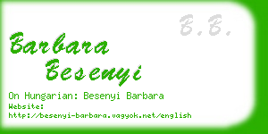 barbara besenyi business card